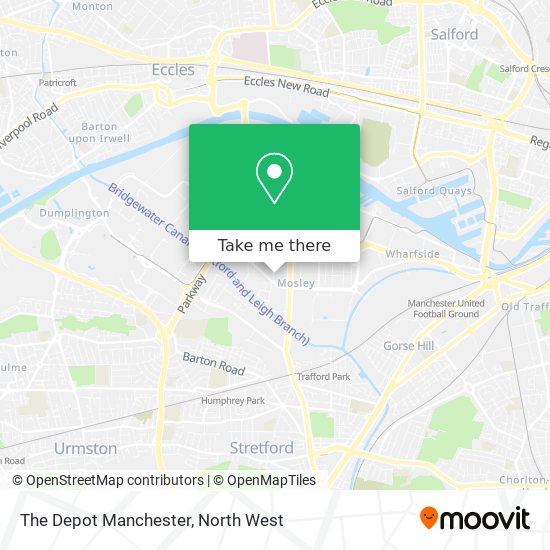 The Depot Manchester map