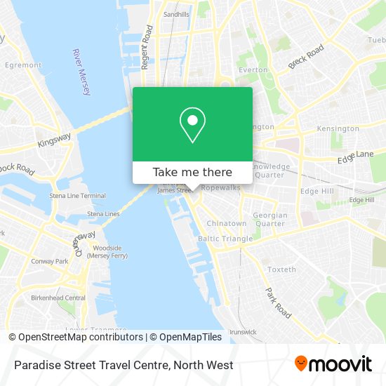 Paradise Street Travel Centre map