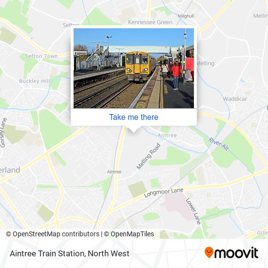 Aintree Train Station map
