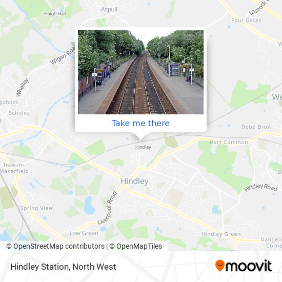 Hindley Station map
