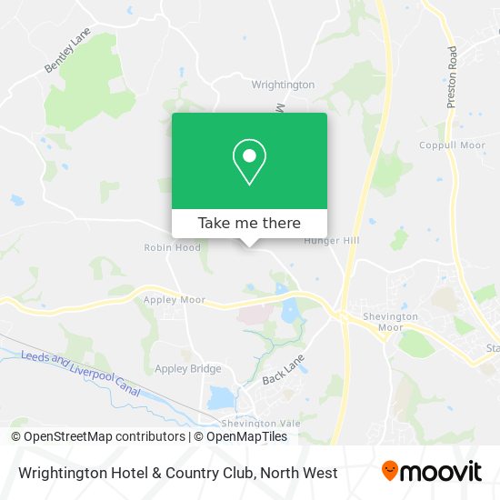 Wrightington Hotel & Country Club map