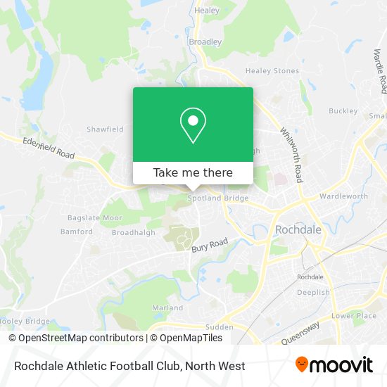 Rochdale Athletic Football Club map