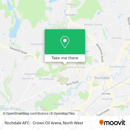 Rochdale AFC - Crown Oil Arena map