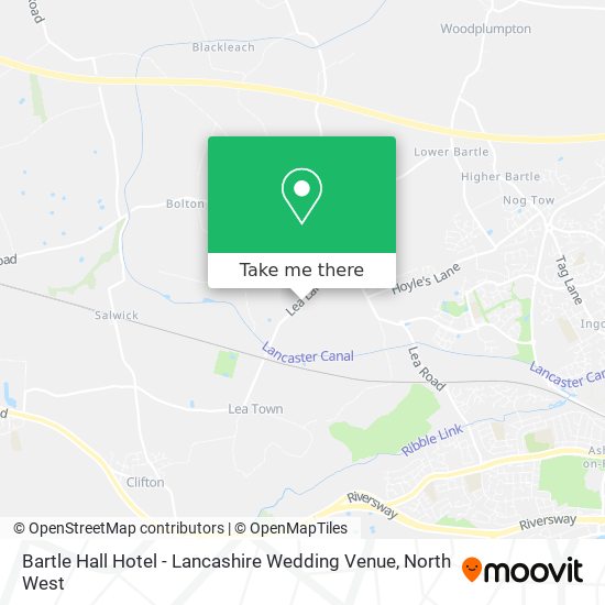 Bartle Hall Hotel - Lancashire Wedding Venue map