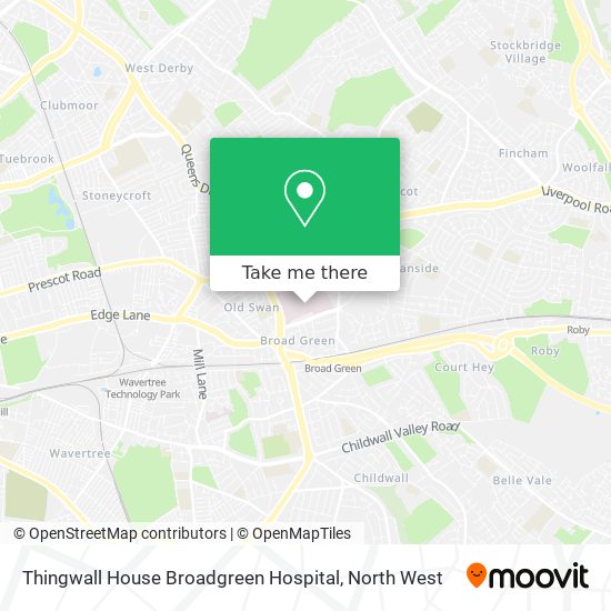 Thingwall House Broadgreen Hospital map
