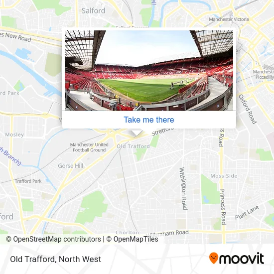 Old Trafford map