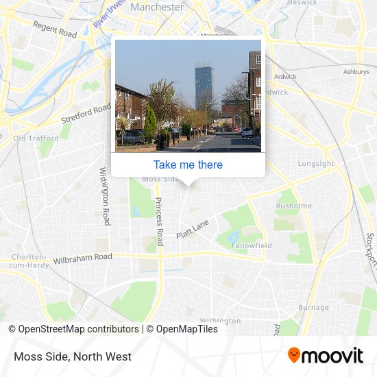 How to Get to Moss Side in Manchester by Bus, Train or Light Rail?