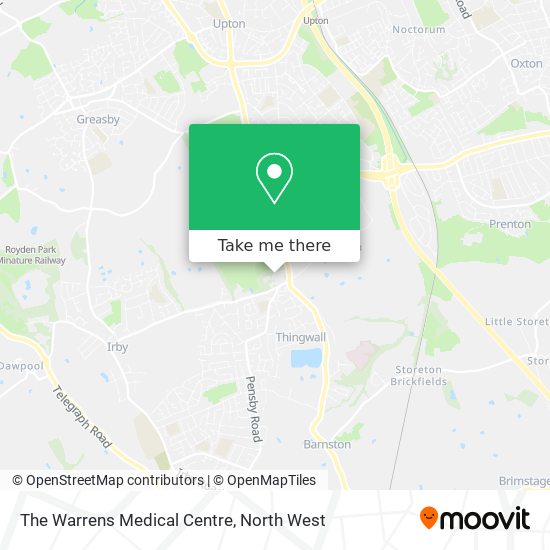 The Warrens Medical Centre map