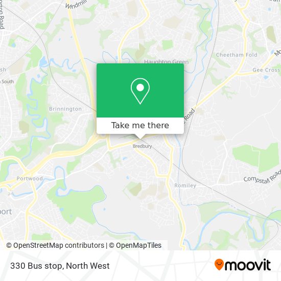 330 Bus stop map