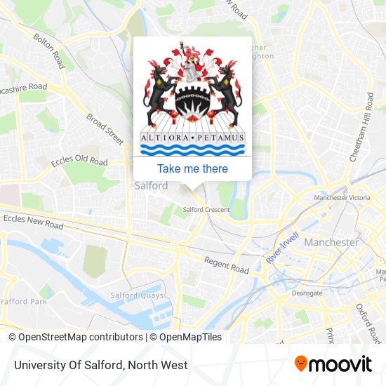 University Of Salford map