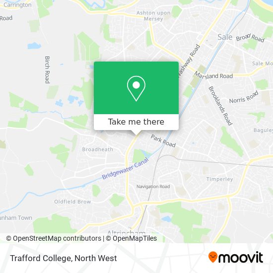 Trafford College map
