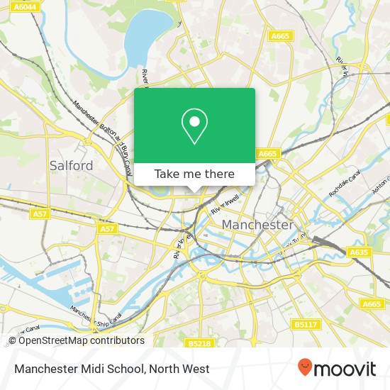 Manchester Midi School map