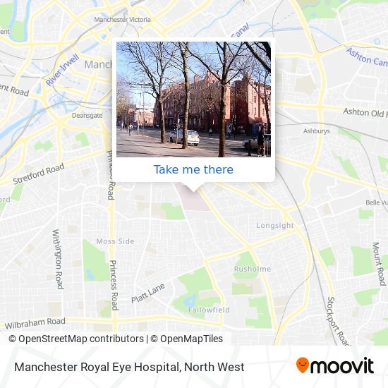 Manchester Royal Eye Hospital map