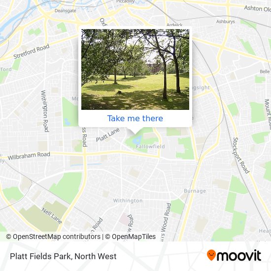 Platt Fields Park map