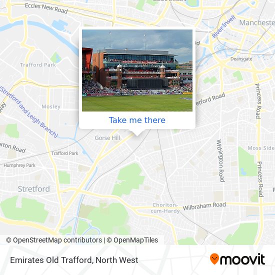 Emirates Old Trafford map