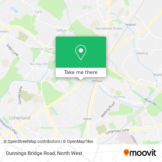 Dunnings Bridge Road map