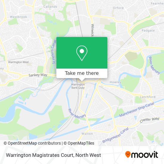 Warrington Magistrates Court map