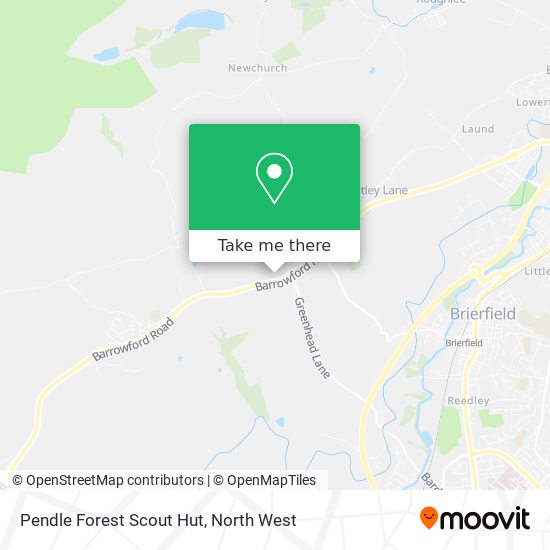Pendle Forest Scout Hut map