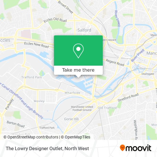 The Lowry Designer Outlet map