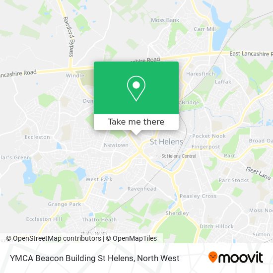 YMCA Beacon Building St Helens map