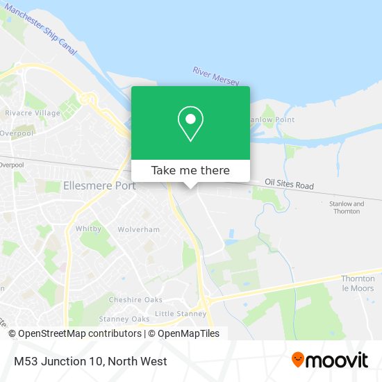 M53 Junction  10 map