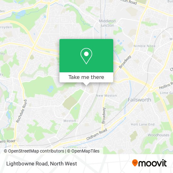 Lightbowne Road map