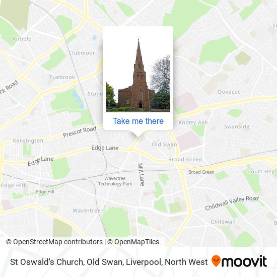 St Oswald's Church, Old Swan, Liverpool map