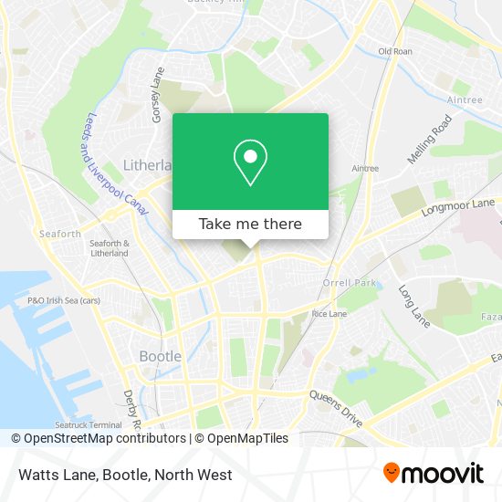 Watts Lane, Bootle map