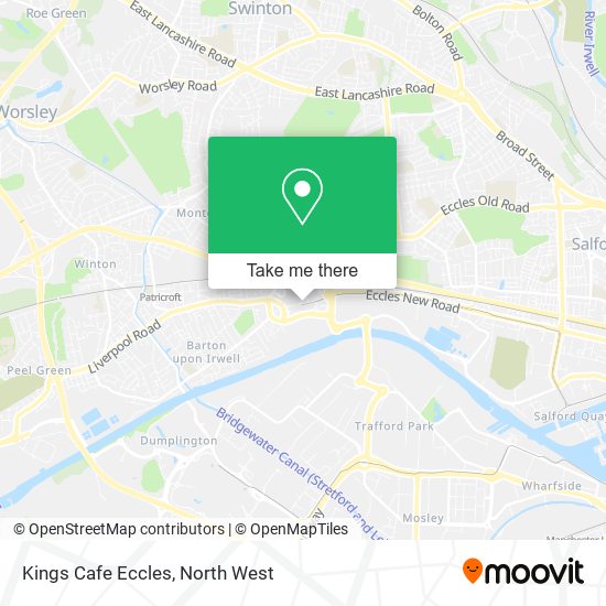 Kings Cafe Eccles map