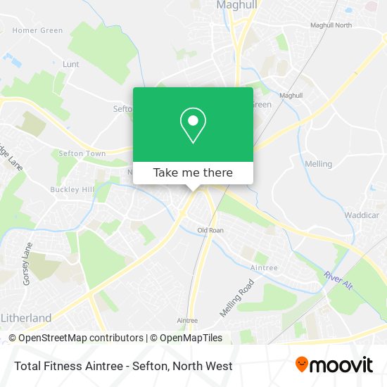 Total Fitness Aintree - Sefton map