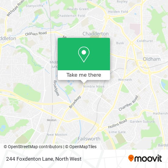 244 Foxdenton Lane map