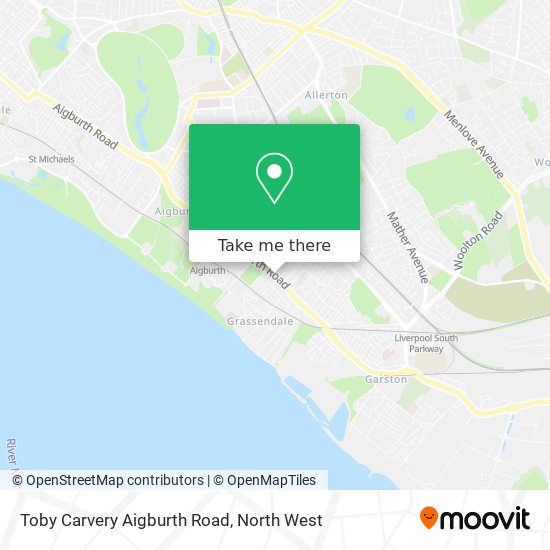 Toby Carvery Aigburth Road map