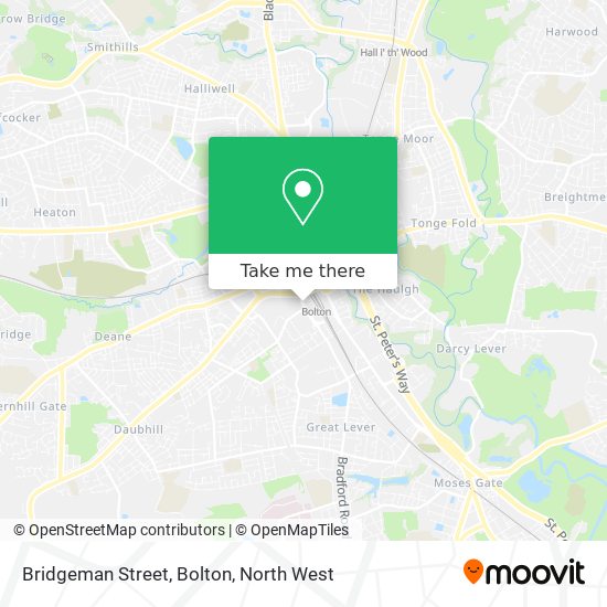 Bridgeman Street, Bolton map
