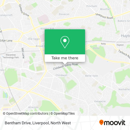 Bentham Drive, Liverpool map