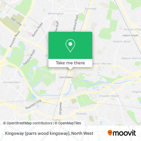 How to get to Kingsway parrs wood kingsway in Manchester by Bus