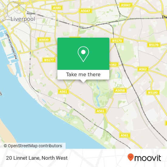 20 Linnet Lane, Sefton Park Liverpool map