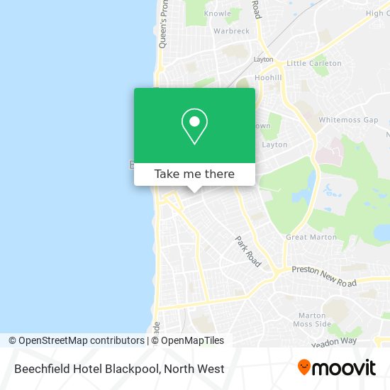 Beechfield Hotel Blackpool map