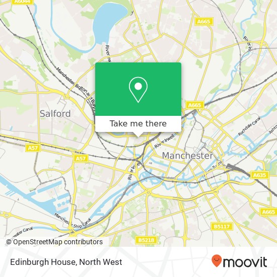 Edinburgh House, Salford Salford map