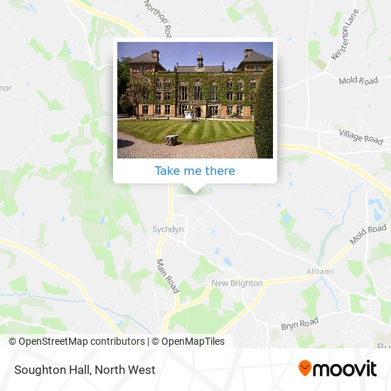 Soughton Hall map