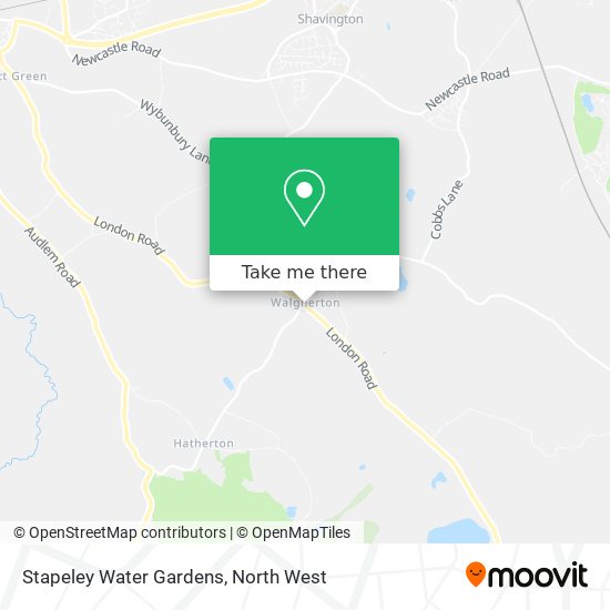 Stapeley Water Gardens map