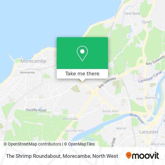 The Shrimp Roundabout, Morecambe map