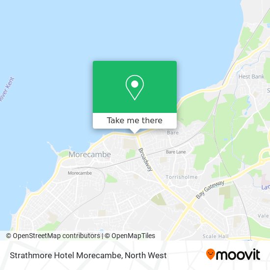 Strathmore Hotel Morecambe map