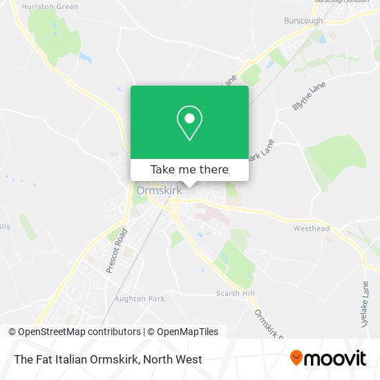 The Fat Italian Ormskirk map