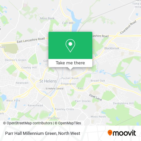 Parr Hall Millennium Green map