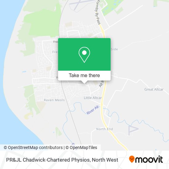 PR&JL Chadwick-Chartered Physios map