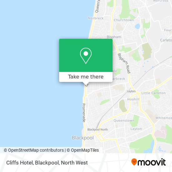 Cliffs Hotel, Blackpool map