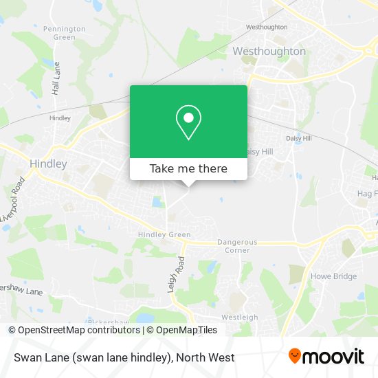 Swan Lane (swan lane hindley) map