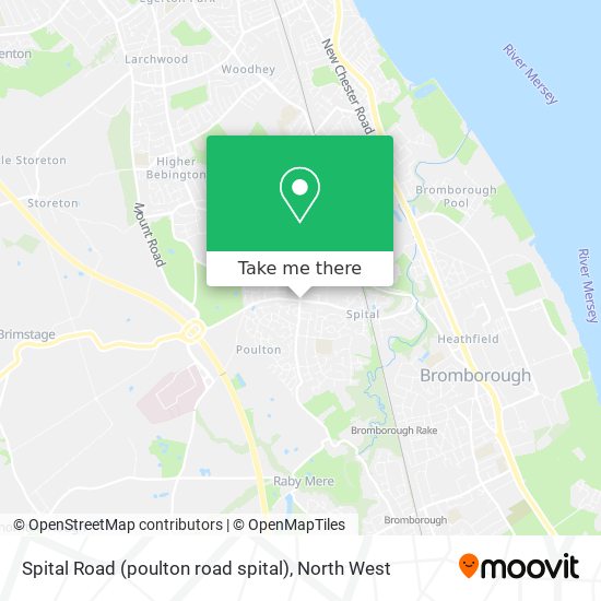 Spital Road (poulton road spital) map