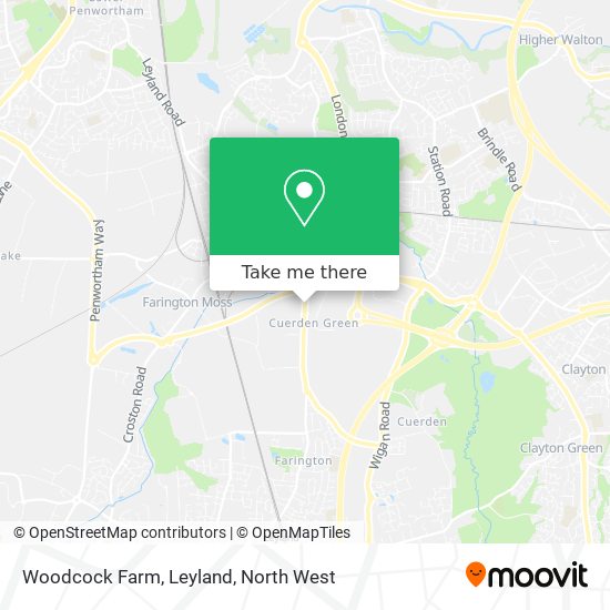 Woodcock Farm, Leyland map