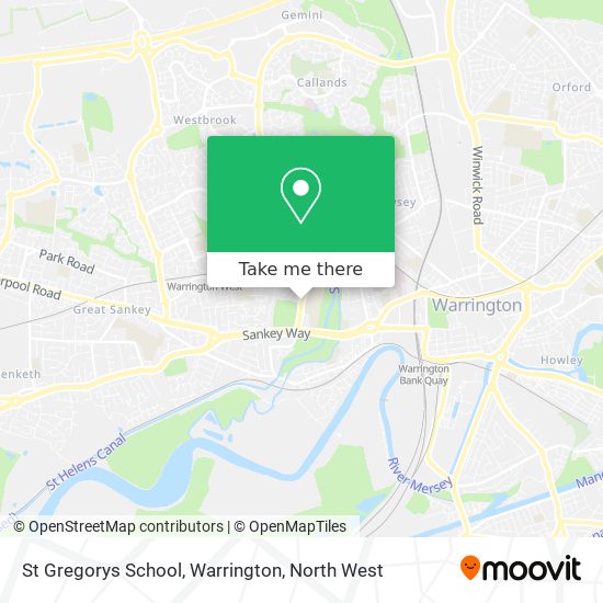 St Gregorys School, Warrington map